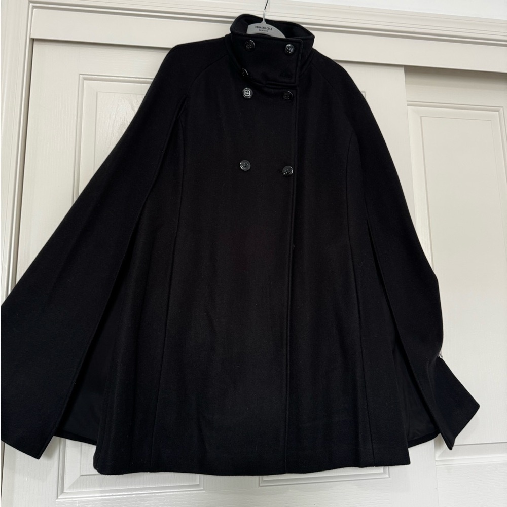 Calvin Klein Black Cape Coat